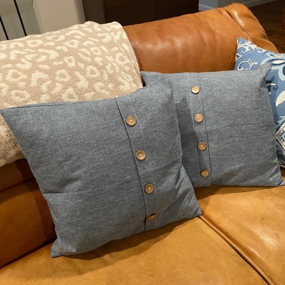 Decorative Throw Pillow Covers Cases Accent Cottage Farmhouse Decor Grey Gray - Picture 2 of 9